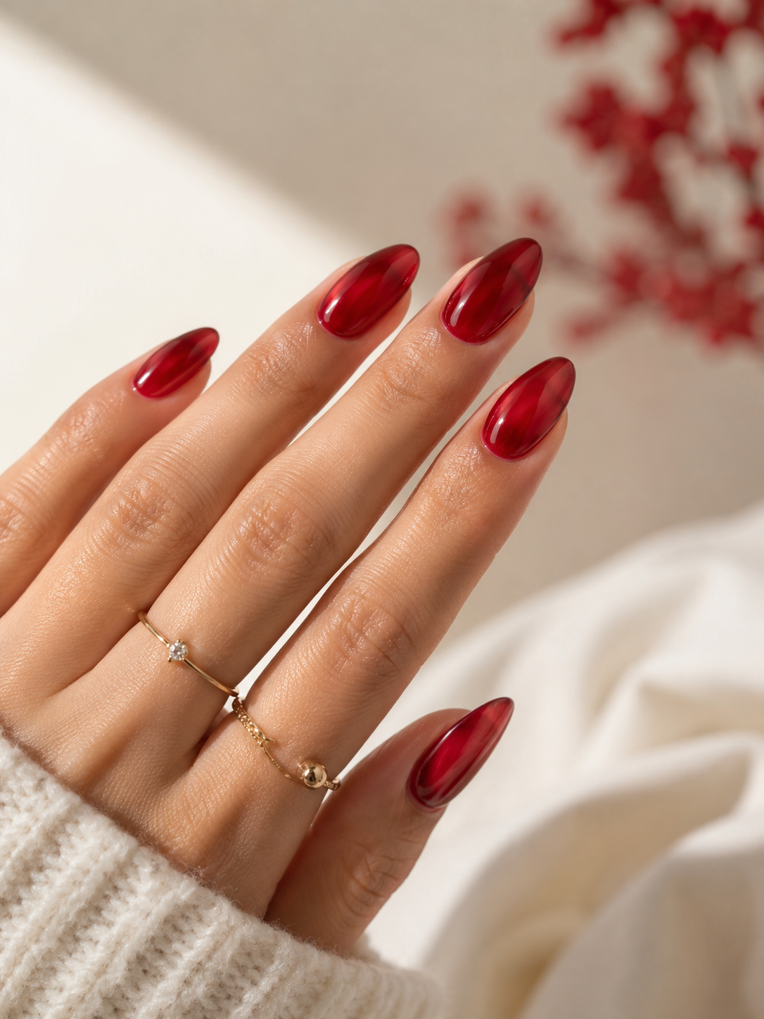 Red Jelly Gel Nails